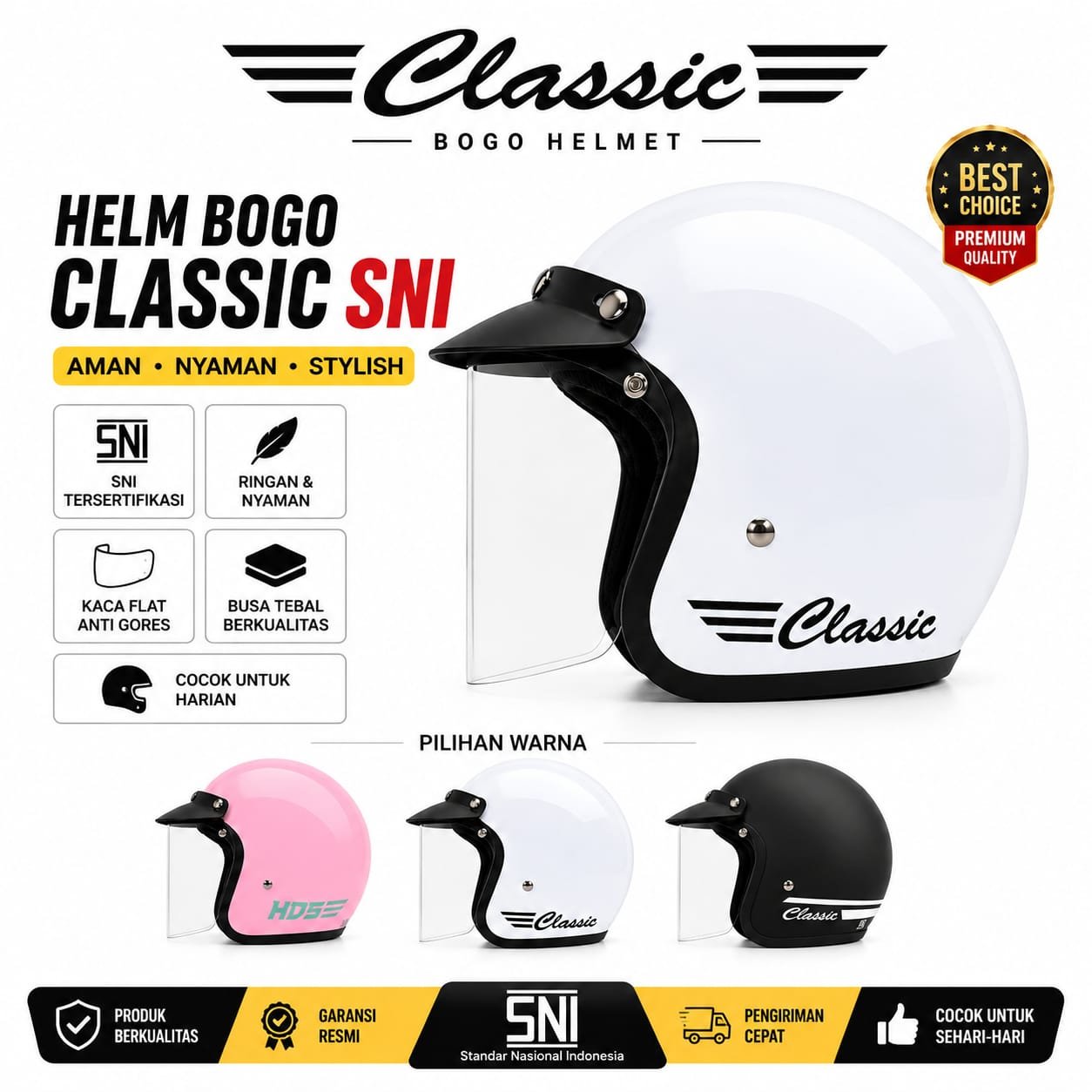 Helm Bogo Hitam - Foto 2